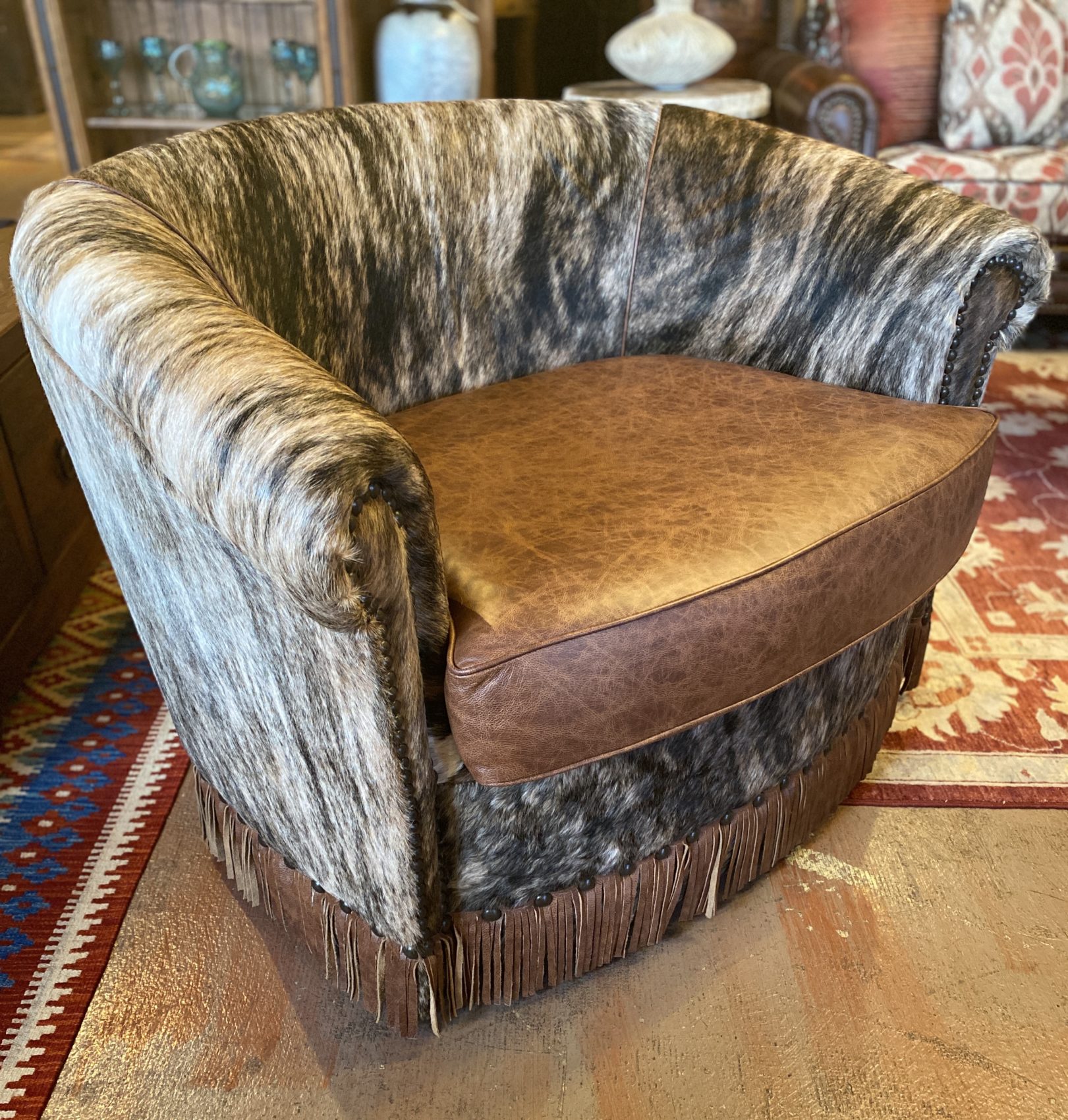 4 Western Swivel Barrel Chair The Rustic Gallery