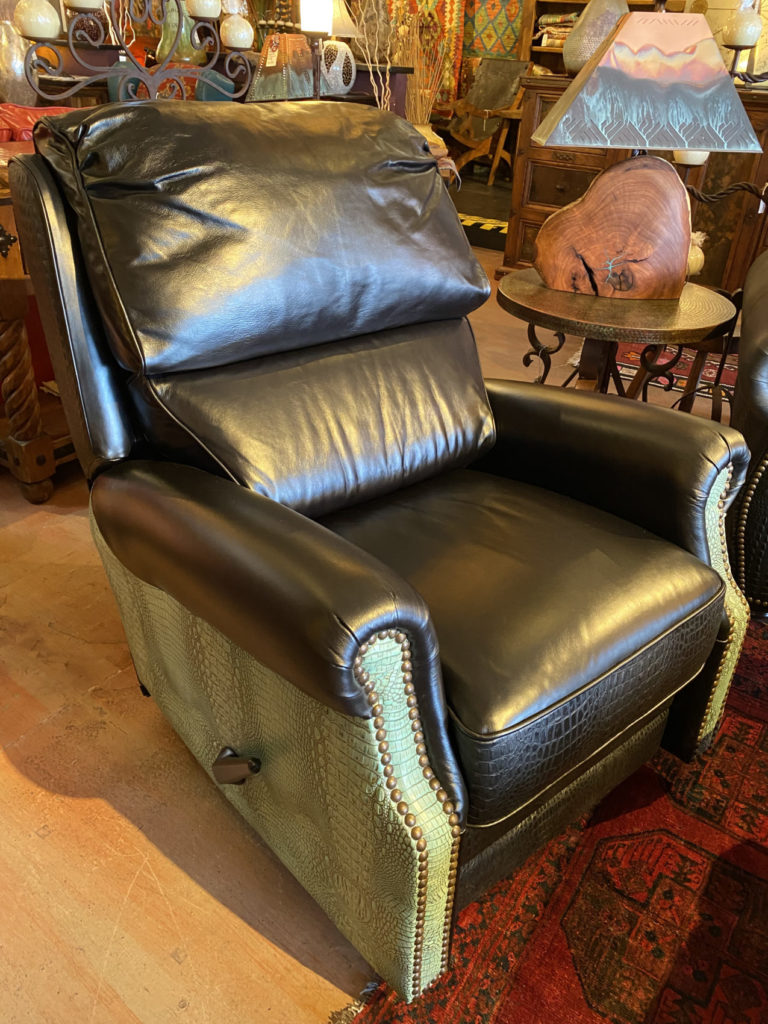 Malone Antique Turquoise Glider & Swivel Recliner The Rustic Gallery