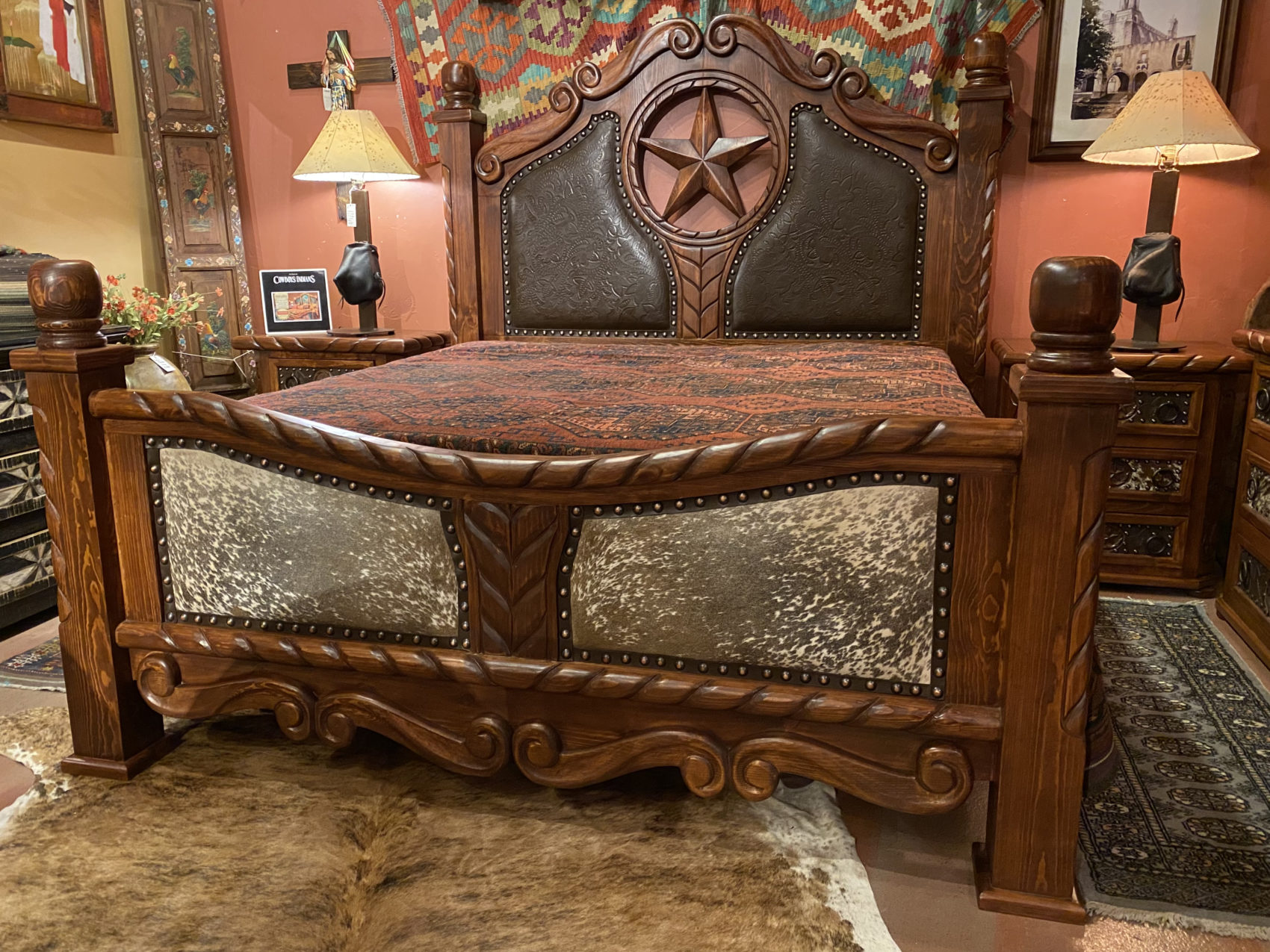 Lonestar Cowhide Bed The Rustic Gallery