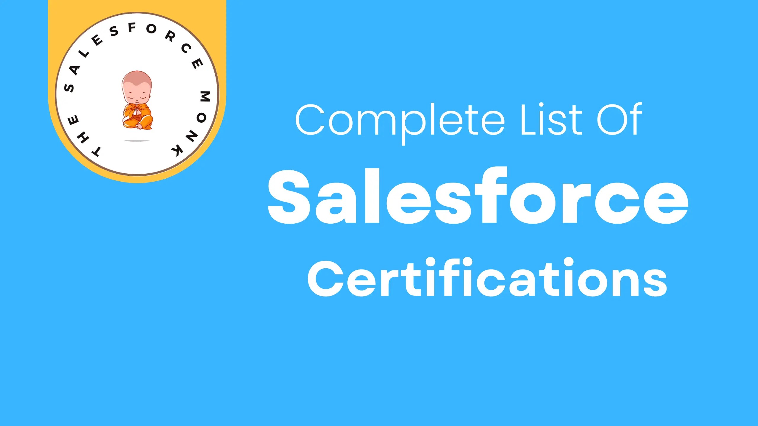 Salesforce Certifications List With Cost The Salesforce Monk