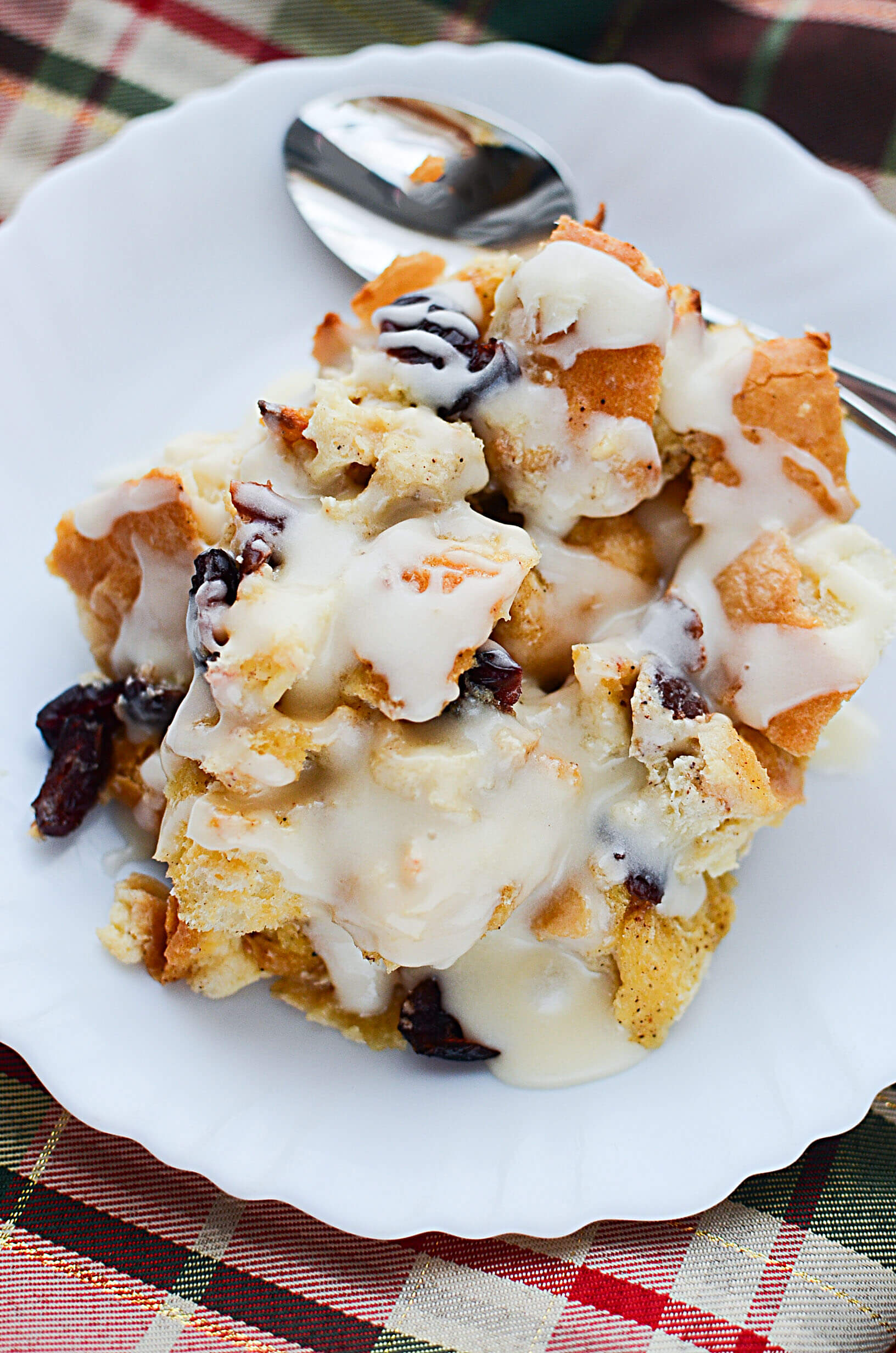 OVERNIGHT EGGNOG BREAD PUDDING WITH CRANBERRIES The Salty Pot