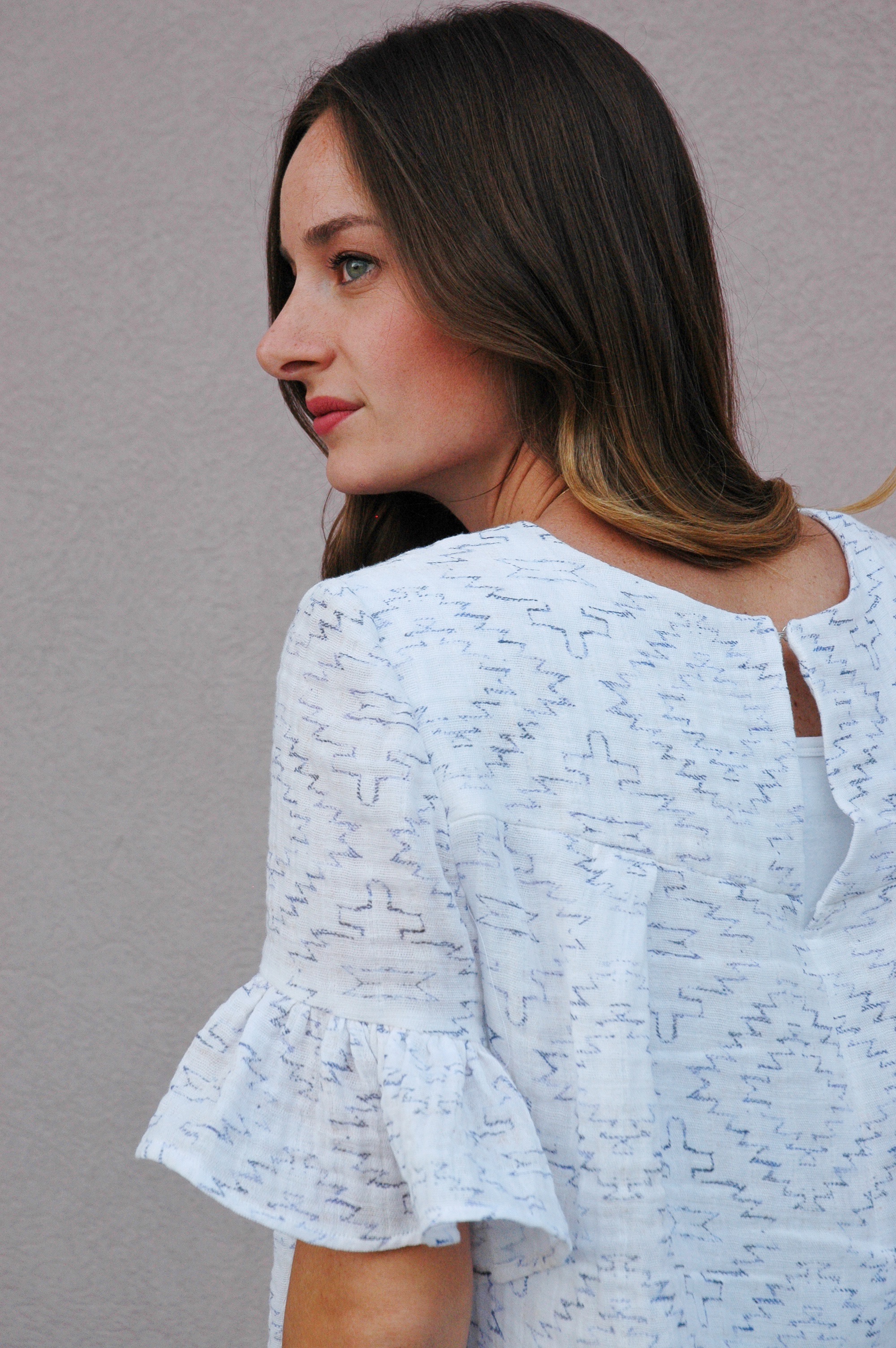 Spoonflower Gauze + McCall’s 7544 The Sara Project