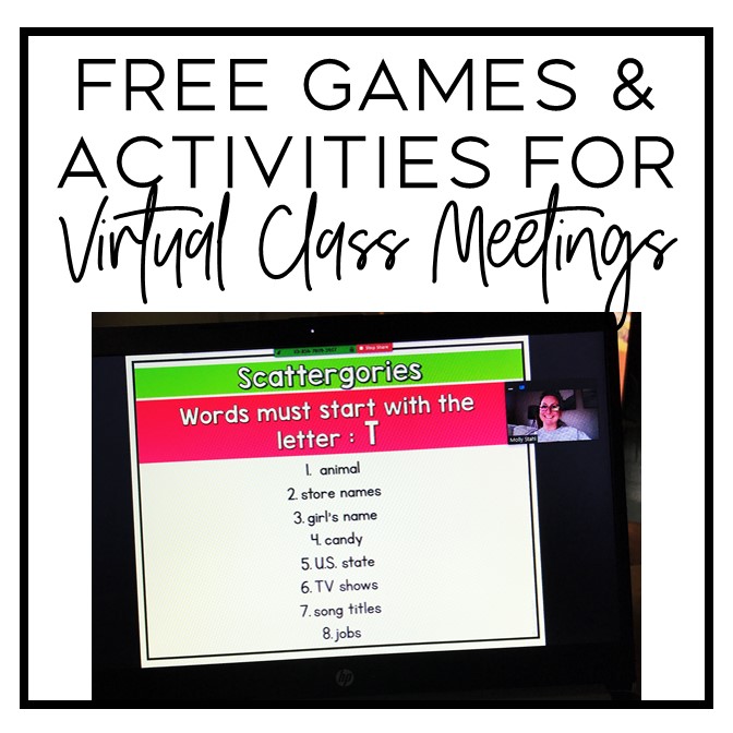 Free Games & Activities for Virtual Class Meetings The Sassy Apple