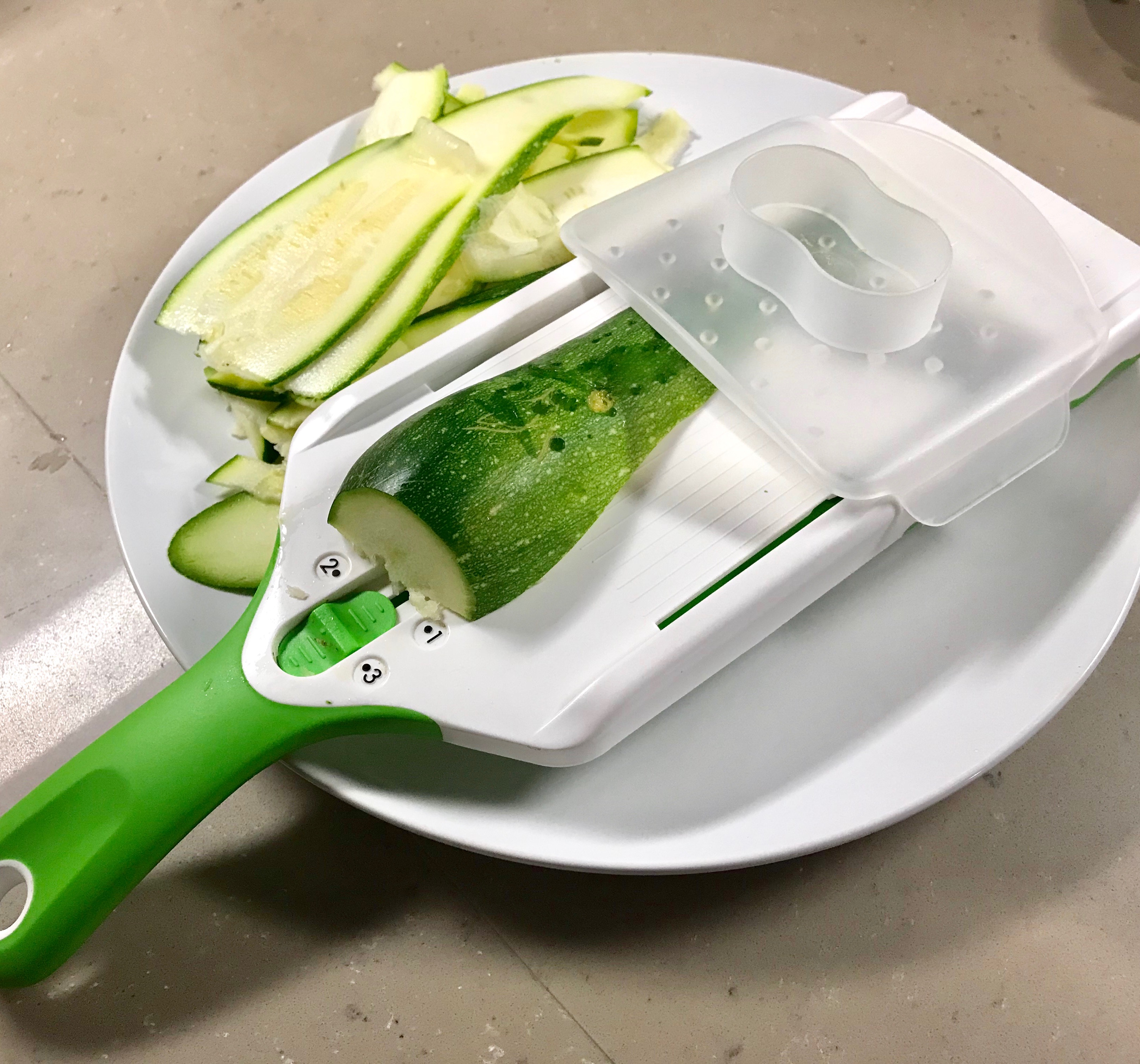 Zucchini Slices from Mandoline The Sassy Southern