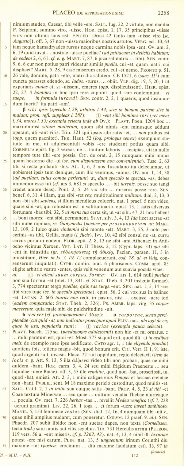 Musterartikel Thesaurus linguae Latinae