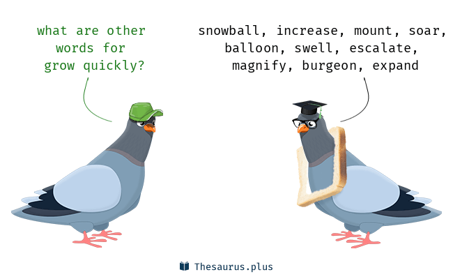 Grow quickly Synonyms and Grow quickly Antonyms. Similar and opposite