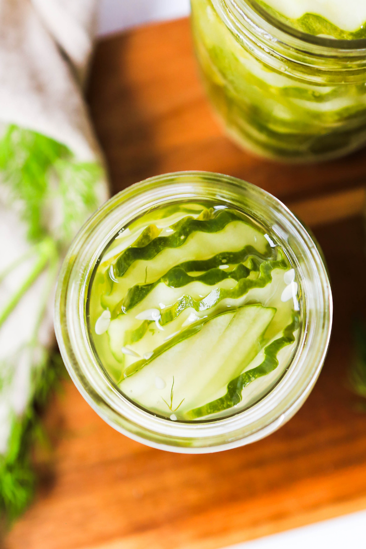 The Savory Celiac Easy Garlic Dill Fridge Pickles