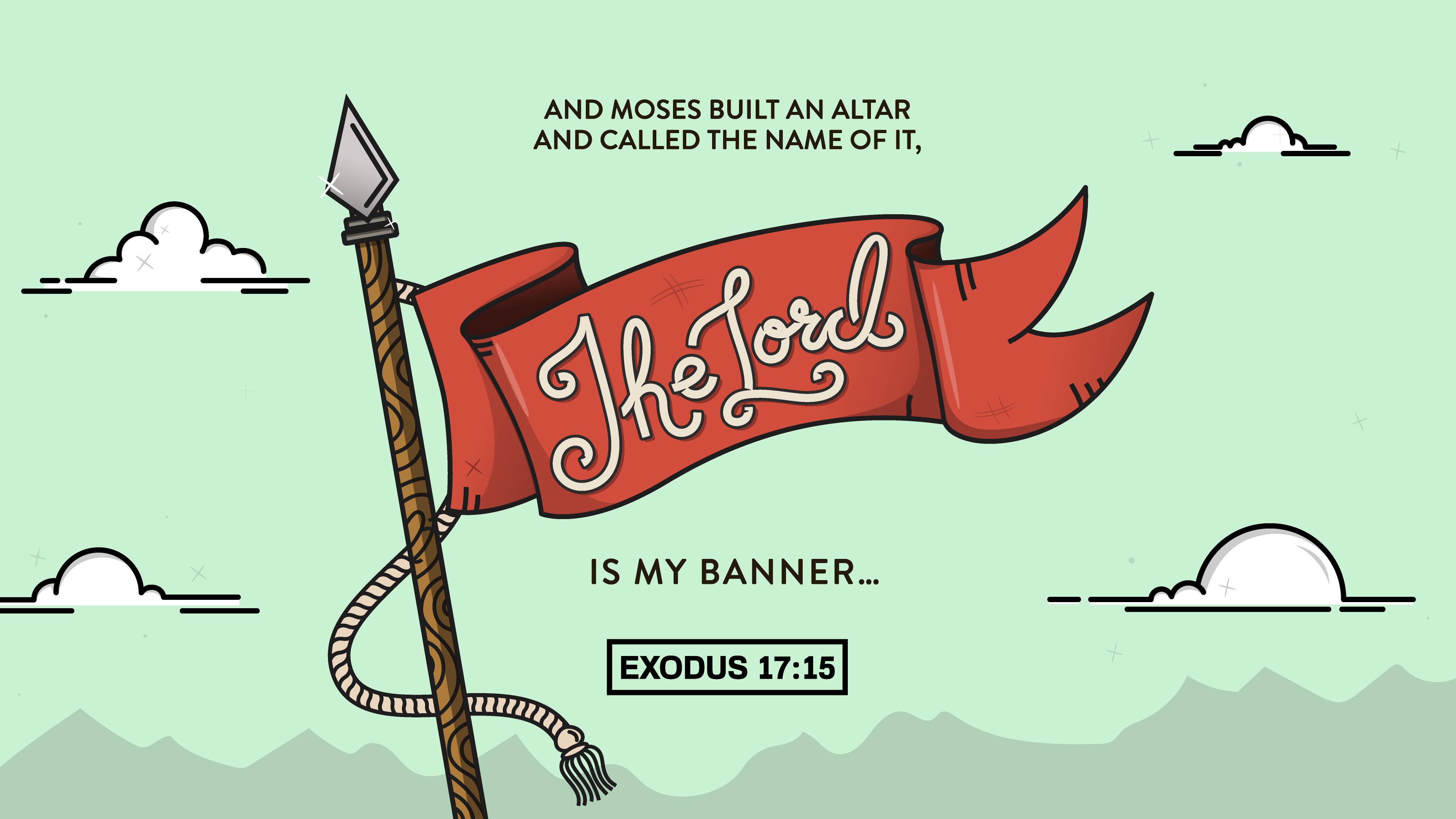Bible Art Exodus 1618 And Moses built an altar and called the name of