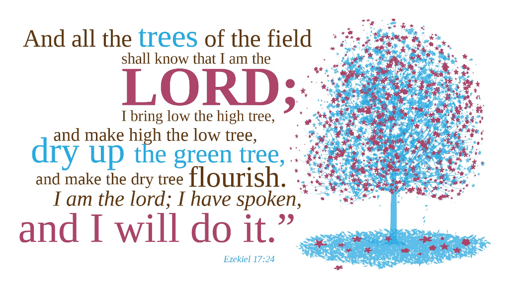 Bible Art Ezekiel 1617 All the trees of the field shall know that I am the LORD The Scripture