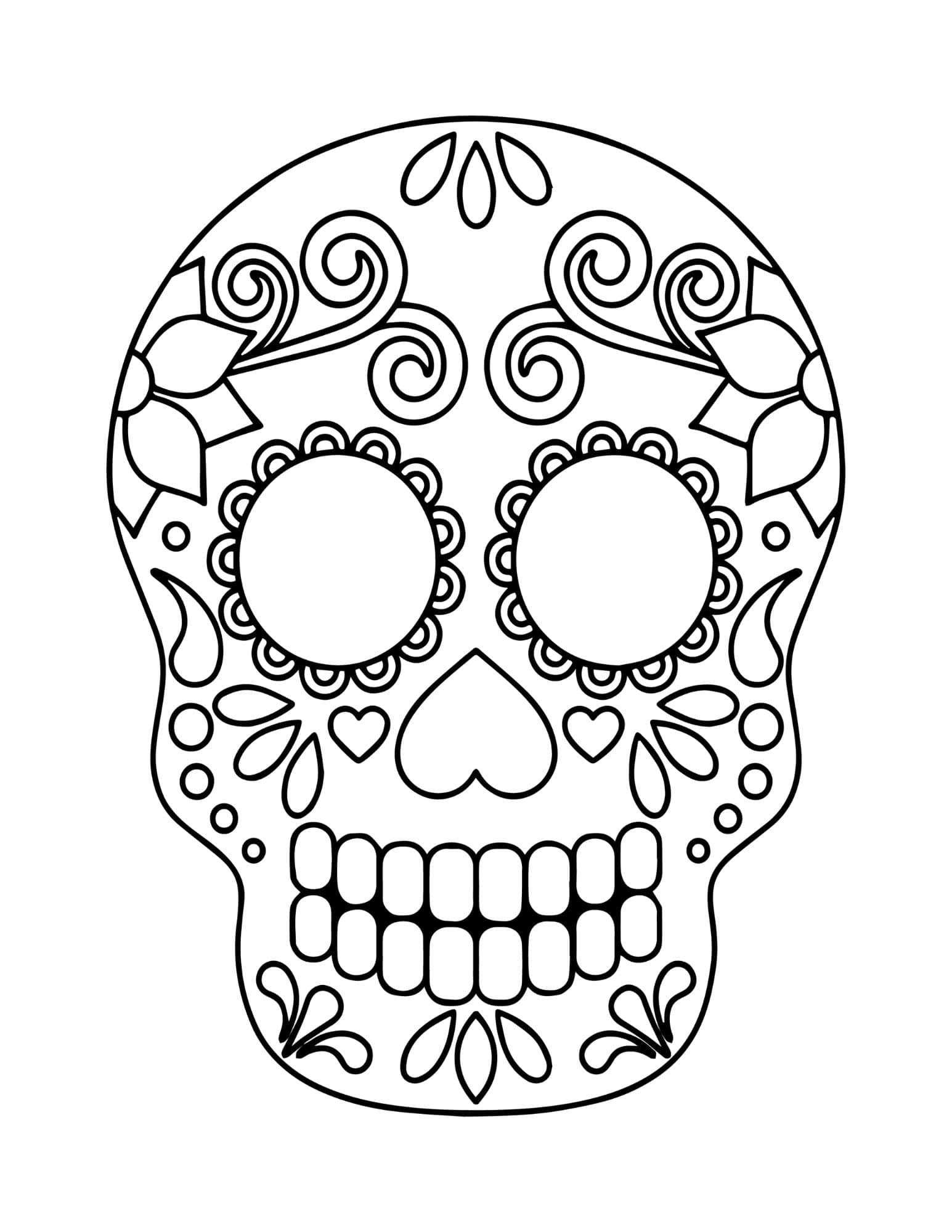 Day Of The Dead Coloring Pages Mask