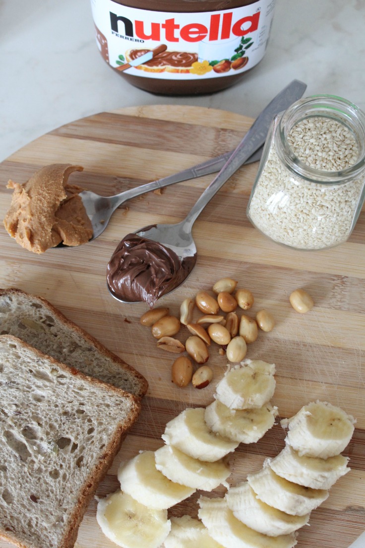 Nutella Peanut Butter Breakfast Sandwich Recipe