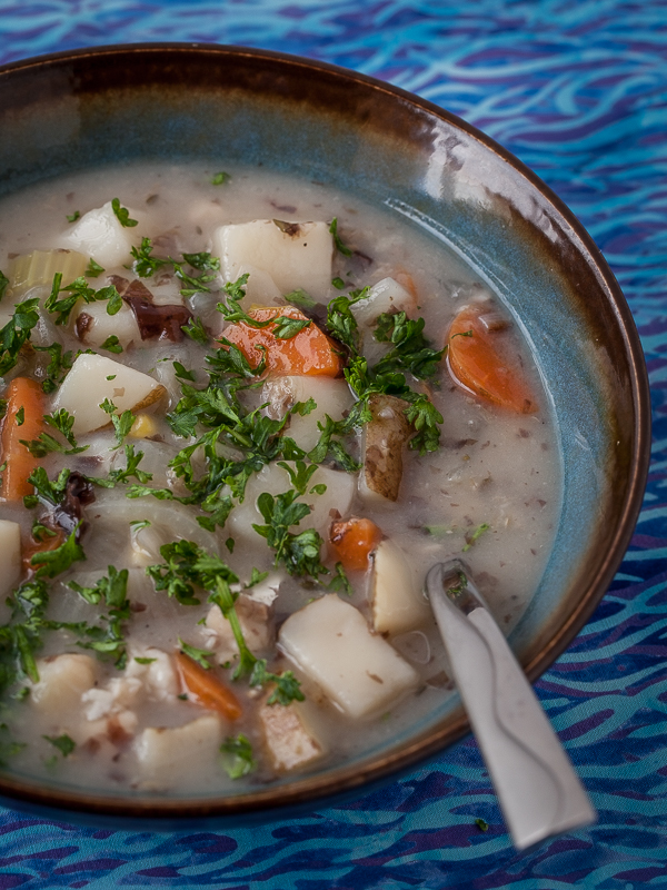 Fish or Corn Chowder with Dulse Maine Seaweed, LLC
