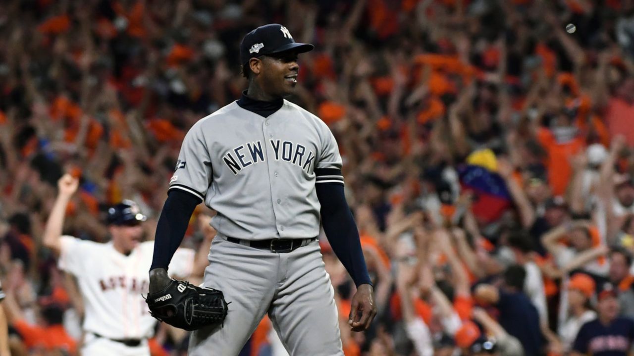 Aroldis Chapman Smiles After Giving Up Home Run, Finally Doing