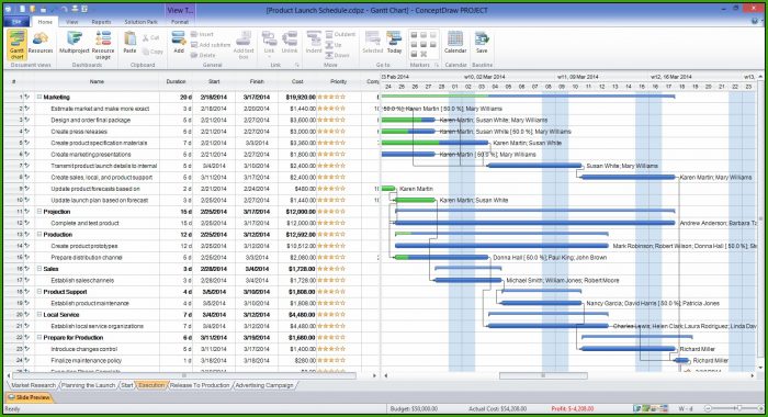 Gantt Chart Template For Software Development