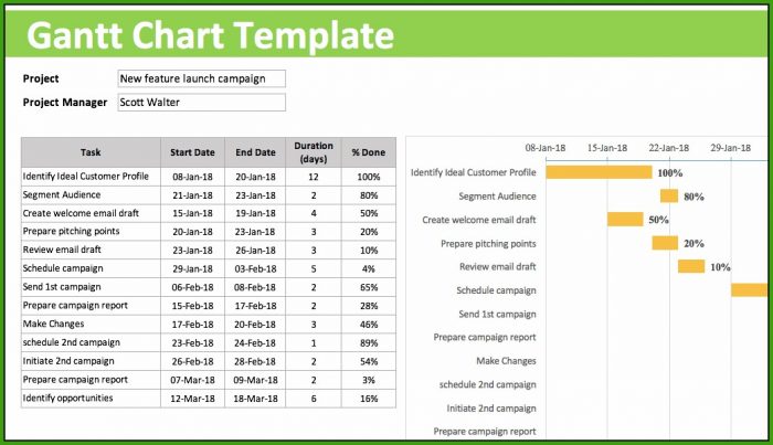 Gantt Chart Template Free Excel