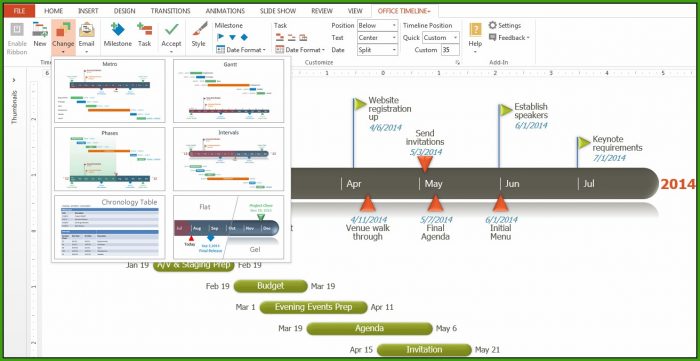 Gantt Chart Timeline Template Excel