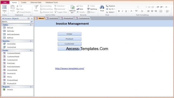 Access Inventory Database Template