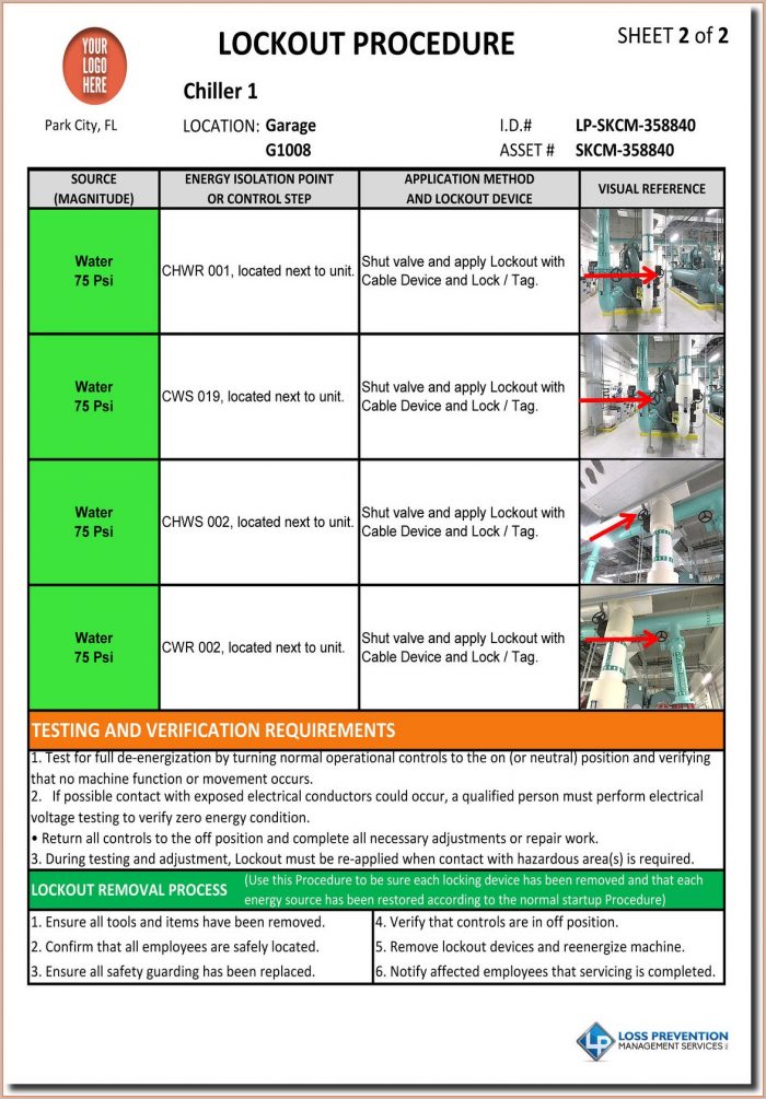 Lockout Tagout Procedure Template Excel