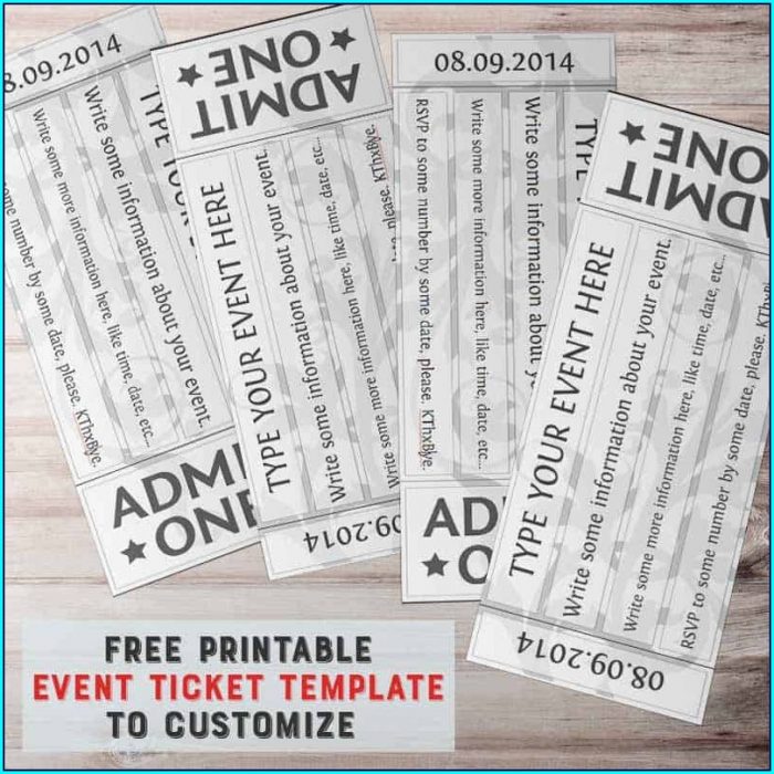 Customizable Sporting Event Ticket Template