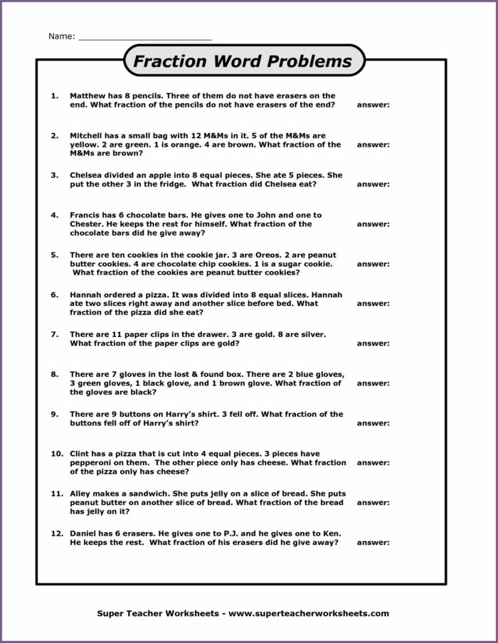 Adding And Subtracting Integers Word Problems Worksheet With Answers