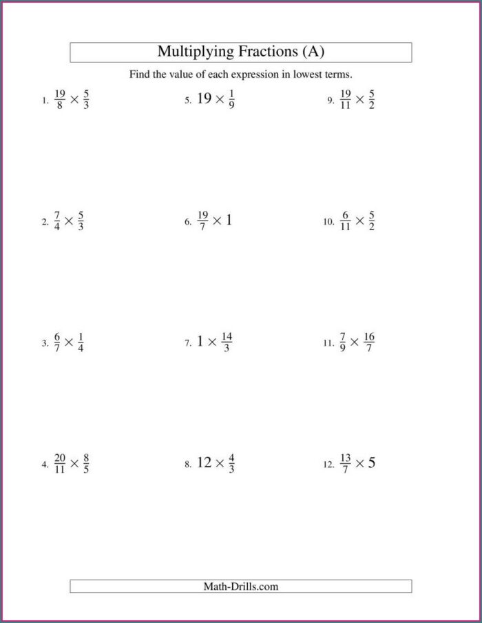 Adding Fractions With Whole Numbers Worksheets