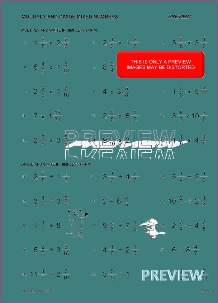 Adding Fractions With Whole Numbers Worksheets With Answers