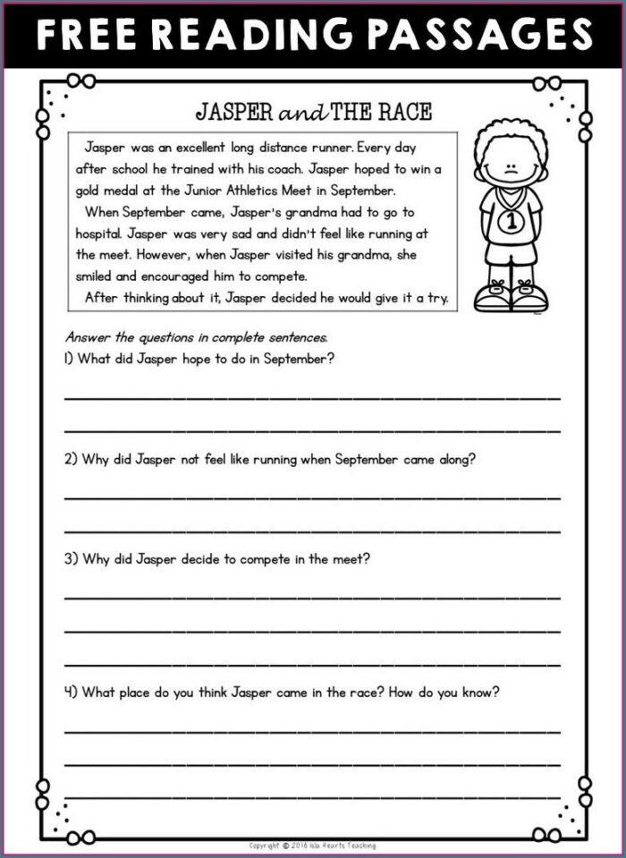 Comprehension Passages And Questions Pdf