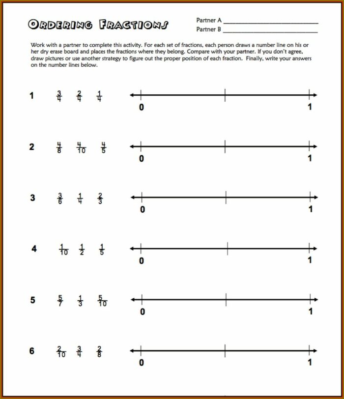Equivalent Fractions Number Line Worksheet 3rd Grade