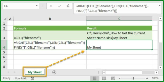 Excel Cell Function Worksheet Name