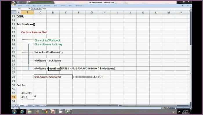 Excel Macro Get Workbook Name