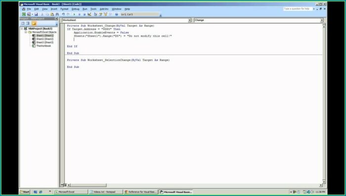 Excel Macro On Worksheet Activate