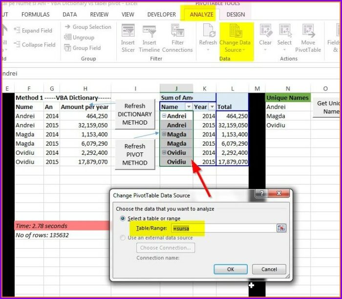 Excel Table Vs Range Speed