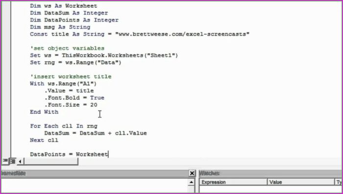 Excel Vba Dim As Worksheet Set