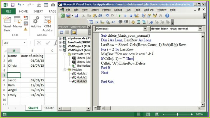Excel Vba Protetcted Sheet Delete Row