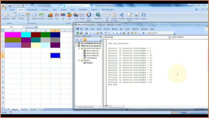 Excel Vba Set Worksheet Background Color