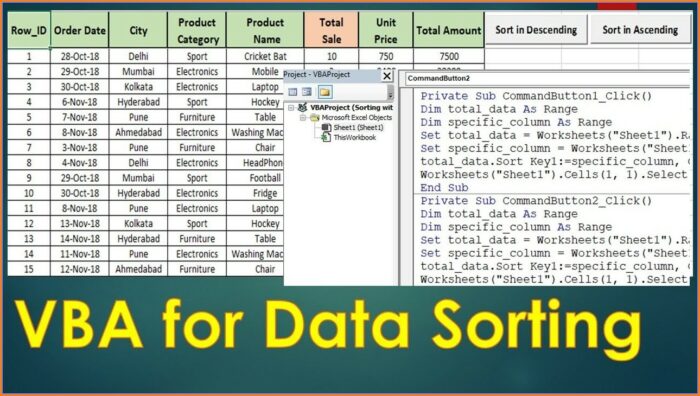 Excel Vba Sort Data Ascending