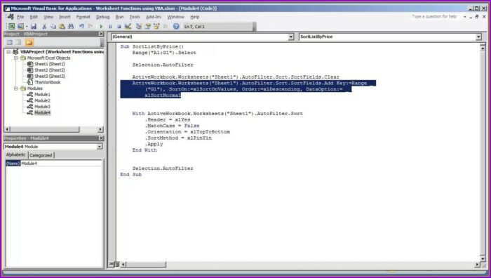 Excel Vba Sort Worksheet By Name