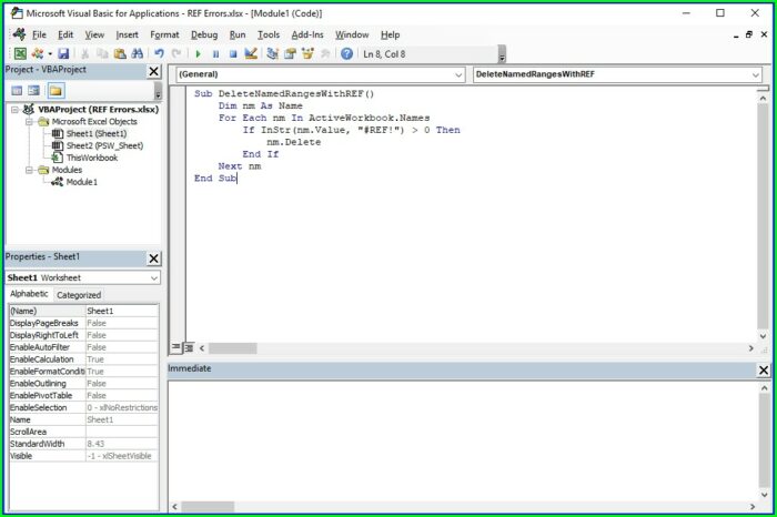 Excel Vba Worksheet Name Property