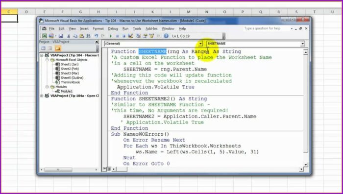 Excel Vba Worksheet Name Reference