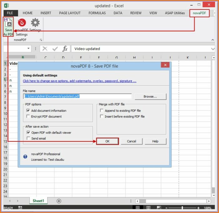 Excel Worksheet To Pdf Converter