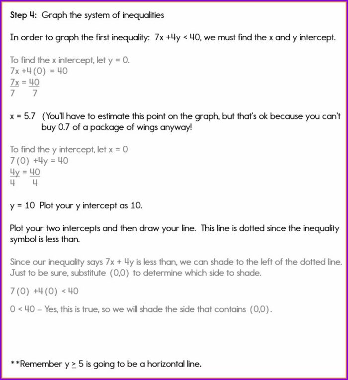 Inequality Word Problems Worksheet And Answers