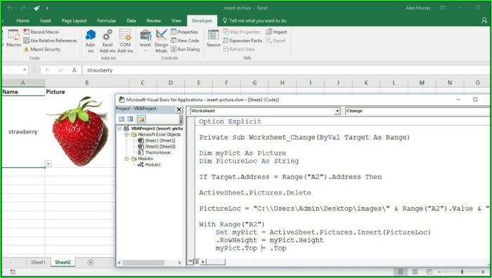 Insert Into Worksheet Vba