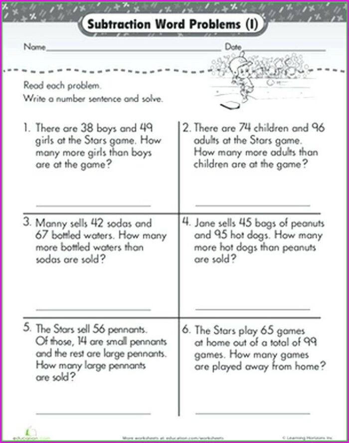 Integer Addition And Subtraction Word Problems Worksheet