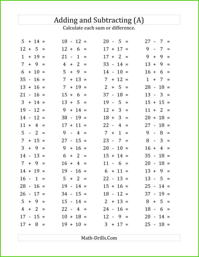 Math Fact Practice Worksheet Generator