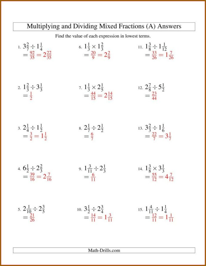 Multiplying And Dividing Rational Numbers Worksheet 7th Grade Pdf