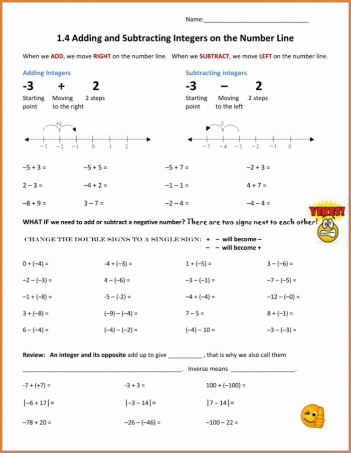 Multiplying Integers Word Problems Worksheet