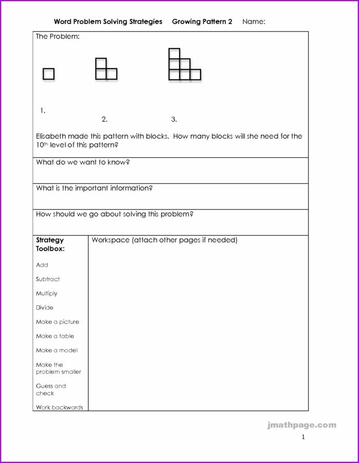 Number Patterns Worksheet Tes