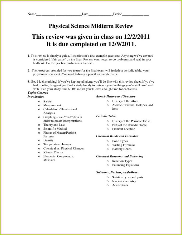 Periodic Table Problem Solving Worksheet Answers