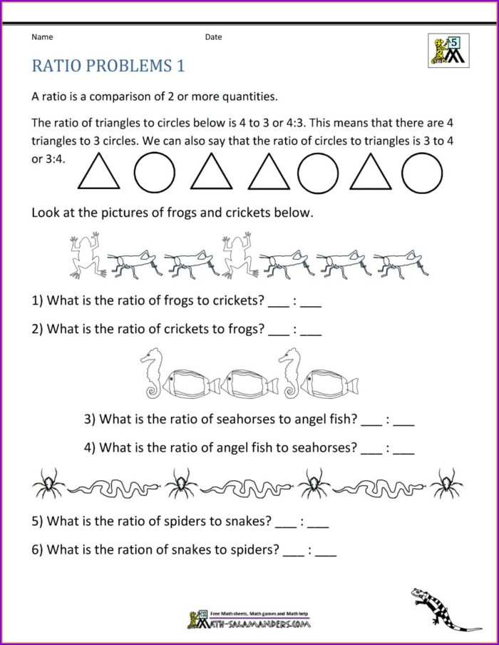 Proportion Word Problems Worksheet With Answers Pdf
