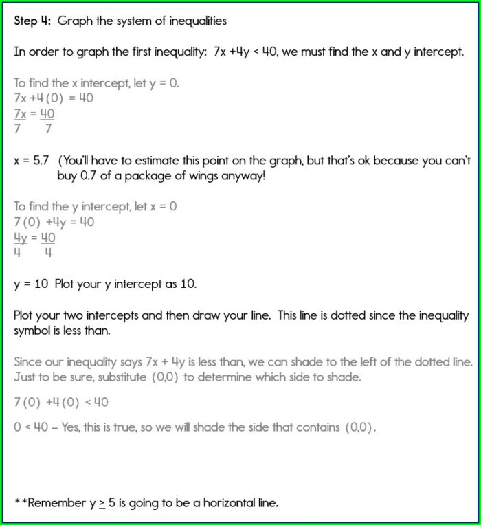 Quadratic Inequalities And Word Problems Worksheet Answers